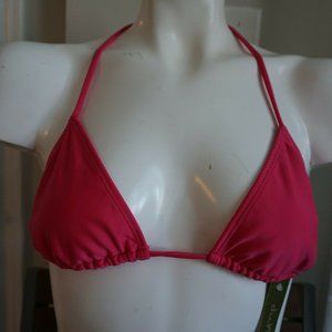 Dunas Triangle Bikini Top in Pink size Lrg is NWT